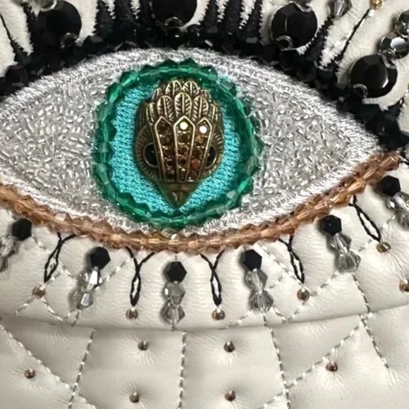 Kurt Geiger Mini Kensington Evil Eye Quilted Leather Crossbody Shoulder Bag Nwt - Picture 4 of 6